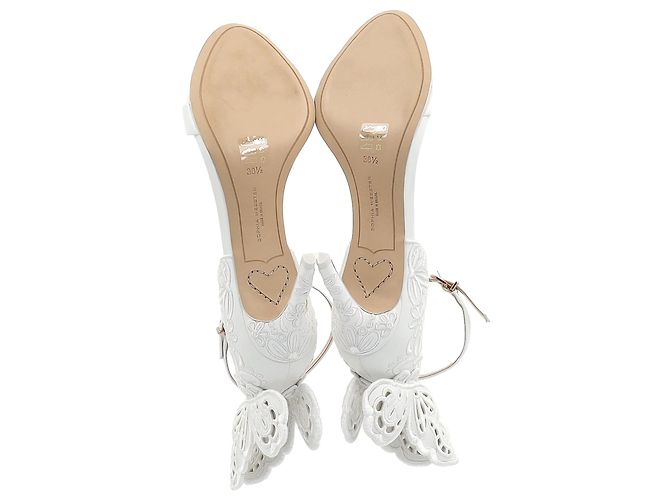 Sophia Webster Chiara Butterfly Sandals in White Leather - view 6