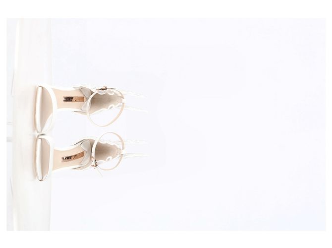 Sophia Webster Chiara Butterfly Sandals in White Leather - view 8