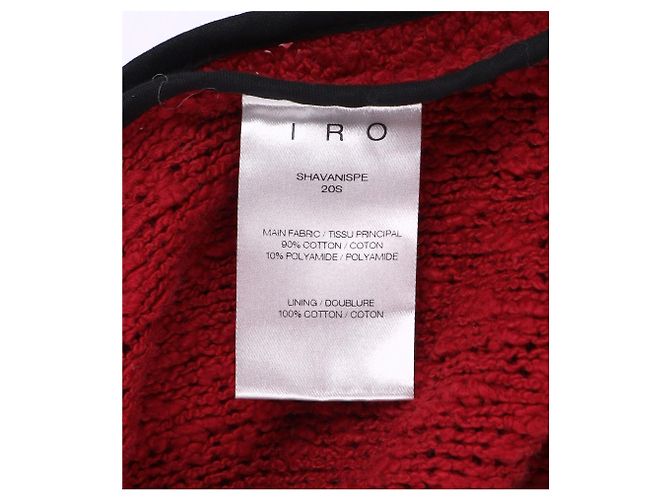 IRO fransige Jacke aus rotem Baumwolltweed - Ansicht 11