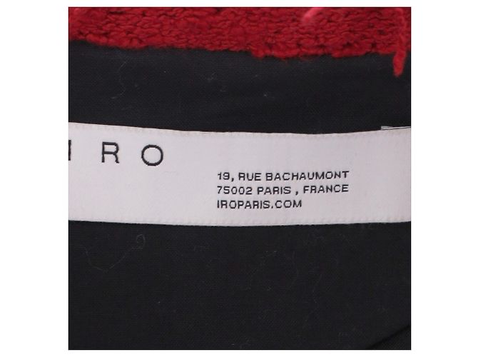IRO fransige Jacke aus rotem Baumwolltweed - Ansicht 4