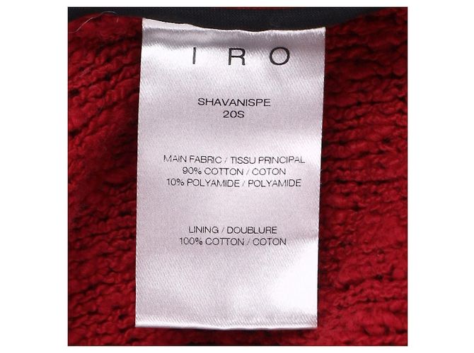 IRO fransige Jacke aus rotem Baumwolltweed - Ansicht 5