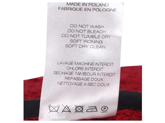 IRO fransige Jacke aus rotem Baumwolltweed - Ansicht 6