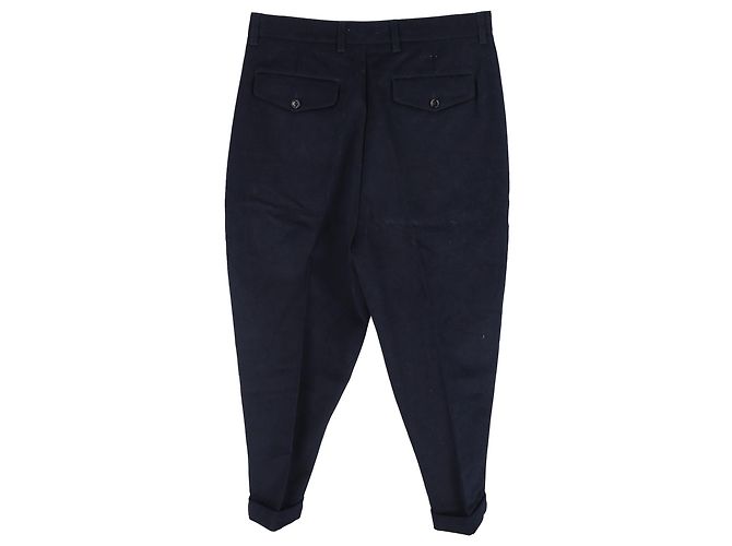 Pantaloni Carota AMI Paris in Cotone Blu Navy - vista 2