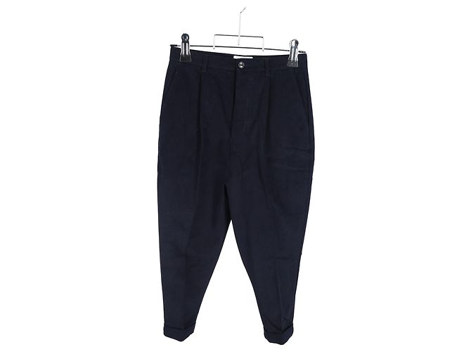 Pantaloni Carota AMI Paris in Cotone Blu Navy - vista 4
