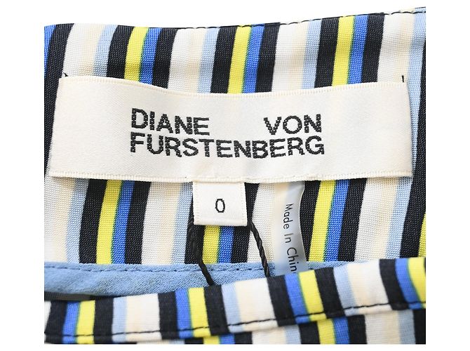 Gonna midi a righe in viscosa multicolore di Diane von Furstenberg - vista 4