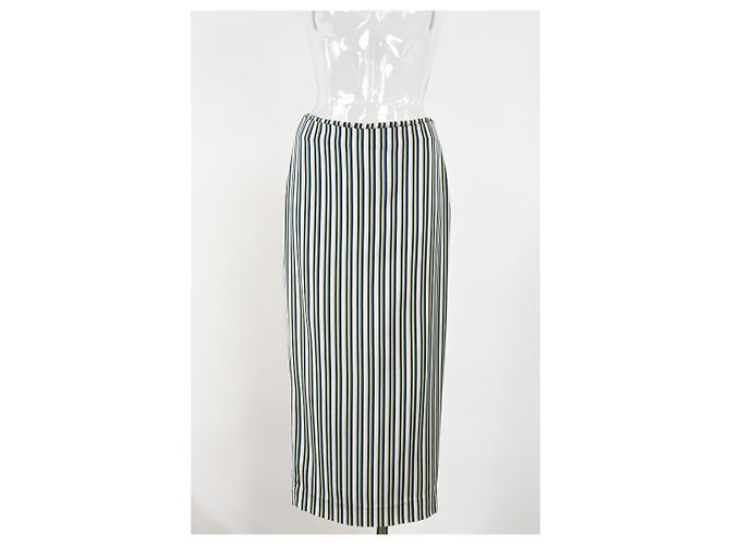 Gonna midi a righe in viscosa multicolore di Diane von Furstenberg - vista 5