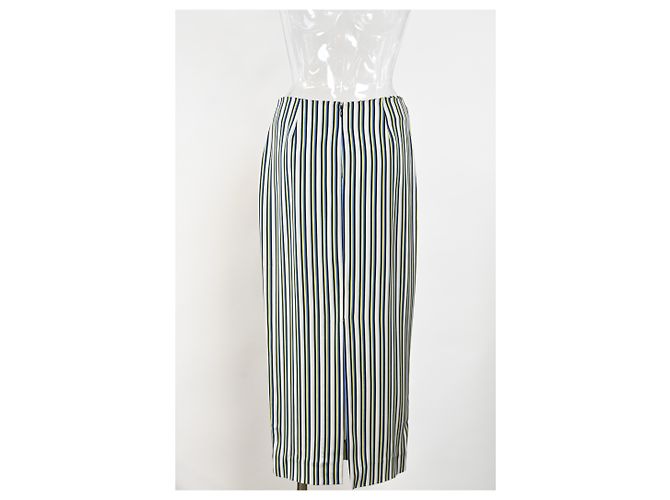 Gonna midi a righe in viscosa multicolore di Diane von Furstenberg - vista 7