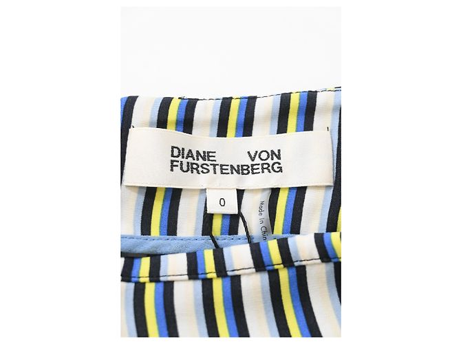 Gonna midi a righe in viscosa multicolore di Diane von Furstenberg - vista 8