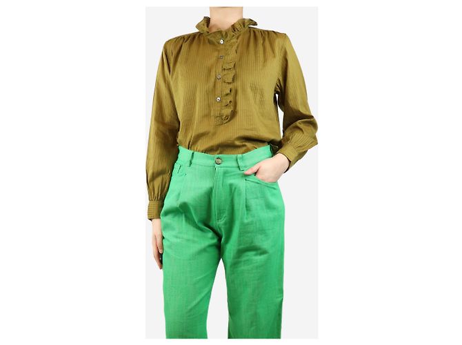 Aime Camicia Tobacco Benson - taglia UK 8 Verde - vista 3