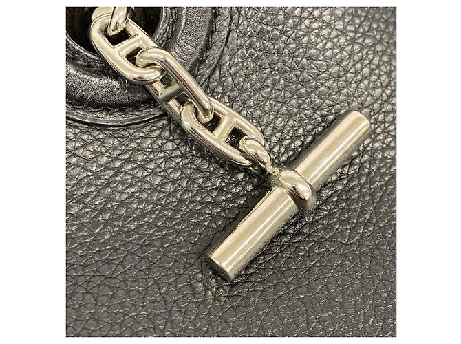 Hermès Borsa a Spalla Hermes Vespa PM Togo Nera Nero - vista 11