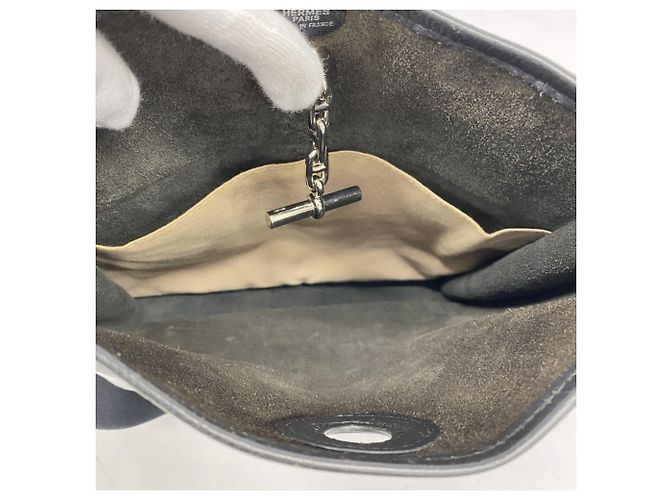 Hermès Borsa a Spalla Hermes Vespa PM Togo Nera Nero - vista 4