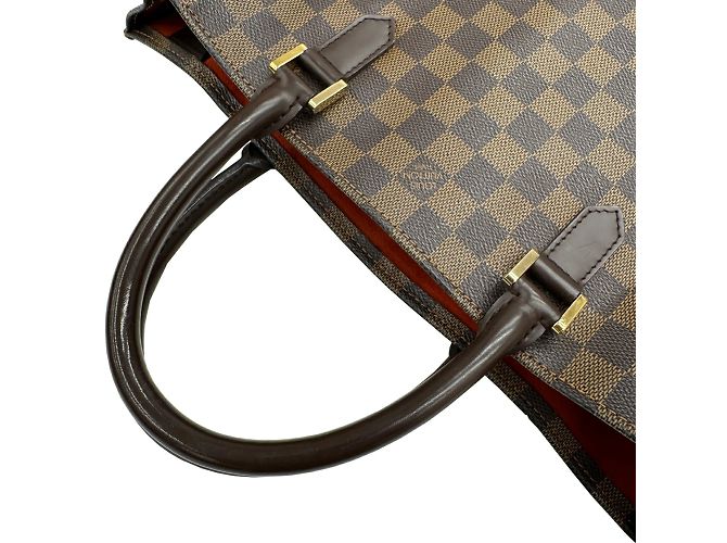 Bolso Tote Sac Plat Damier Louis Vuitton Castaño Damier ebene - vista 10
