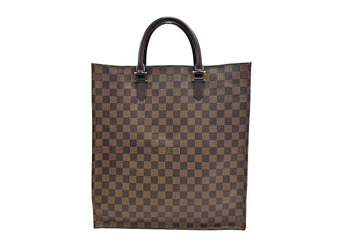 Bolso Tote Sac Plat Damier Louis Vuitton Castaño Damier ebene - vista 2