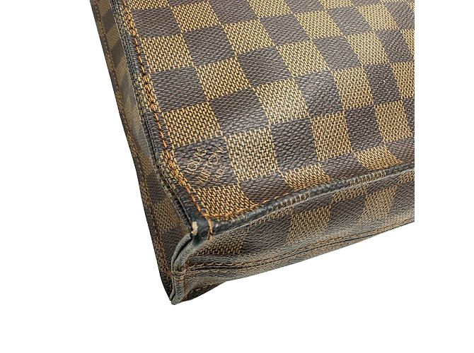 Bolso Tote Sac Plat Damier Louis Vuitton Castaño Damier ebene - vista 5