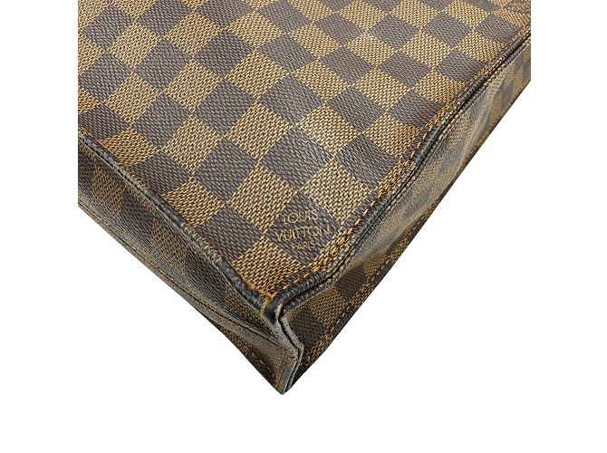 Bolso Tote Sac Plat Damier Louis Vuitton Castaño Damier ebene - vista 6