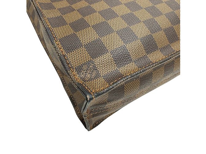 Bolso Tote Sac Plat Damier Louis Vuitton Castaño Damier ebene - vista 7