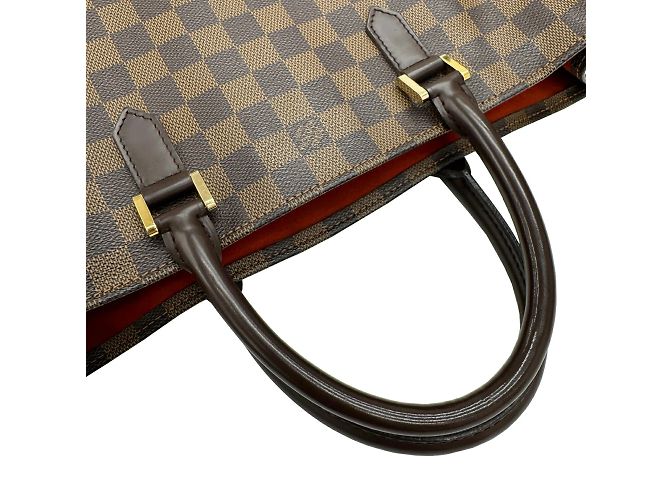 Bolso Tote Sac Plat Damier Louis Vuitton Castaño Damier ebene - vista 9