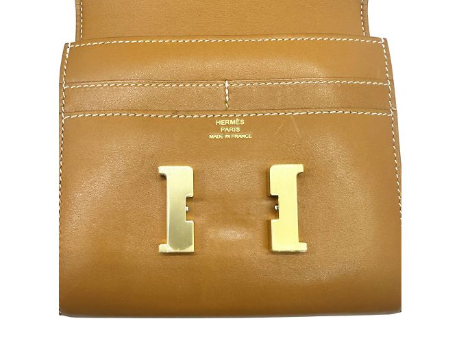 Monedero compacto Constance de Hermès Dorado - vista 10