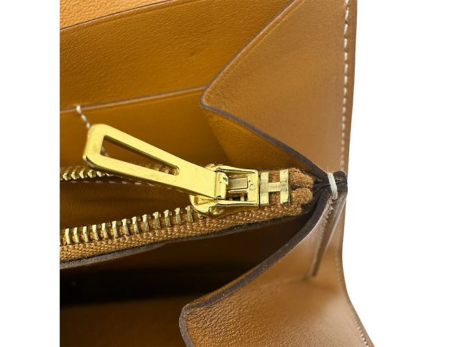 Monedero compacto Constance de Hermès Dorado - vista 12