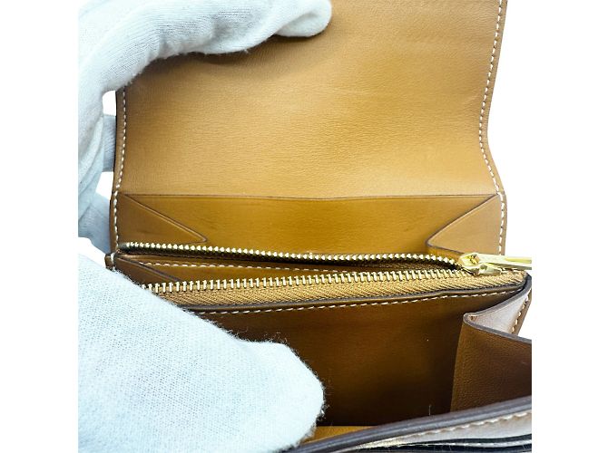 Monedero compacto Constance de Hermès Dorado - vista 14