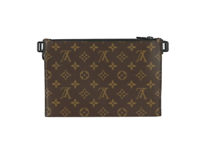 Borsa a Spalla Trio Pouch NM Louis Vuitton Marrone Nero Monogramma - vista 3