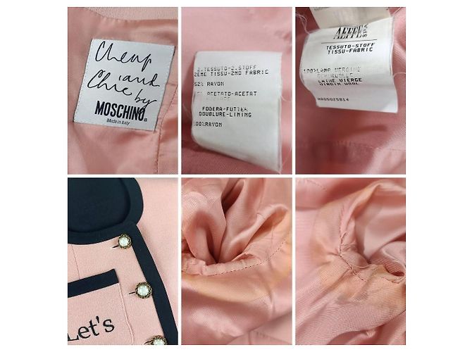Moschino Cheap And Chic Moschino Let's Twist Again giacca rosa 1990s Nero - vista 11