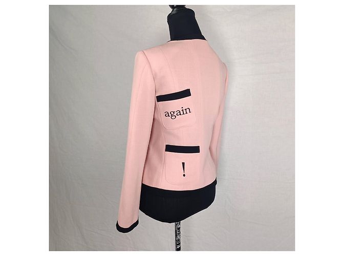 Moschino Cheap And Chic Moschino Let's Twist Again giacca rosa 1990s Nero - vista 2