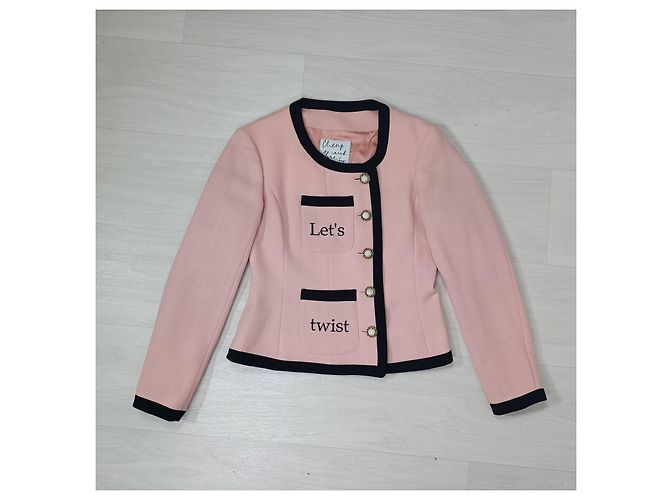 Moschino Cheap And Chic Moschino Let's Twist Again giacca rosa 1990s Nero - vista 3