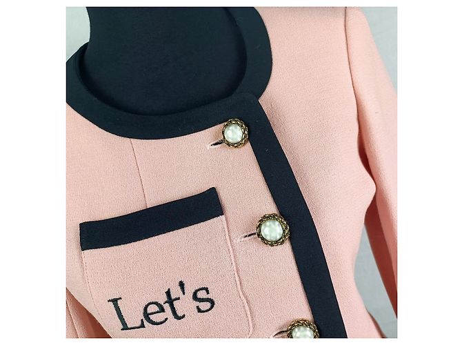 Moschino Cheap And Chic Moschino Let's Twist Again giacca rosa 1990s Nero - vista 7