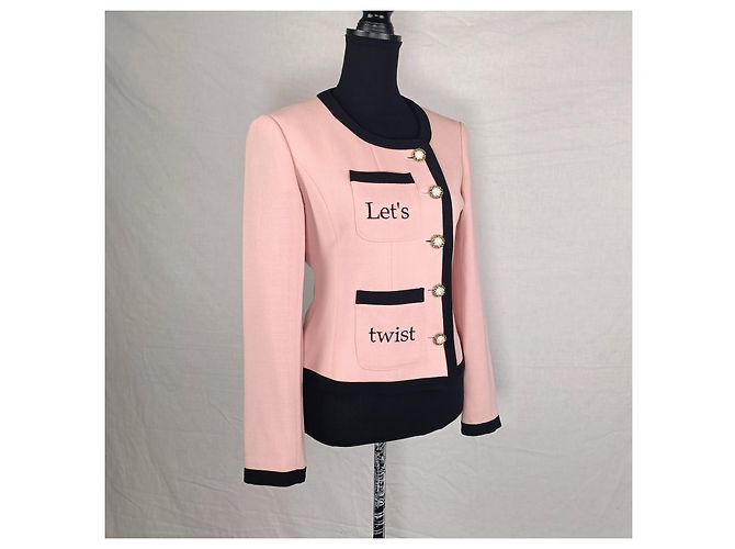 Moschino Cheap And Chic Moschino Let's Twist Again giacca rosa 1990s Nero - vista 8