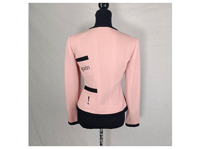 Moschino Cheap And Chic Moschino Let's Twist Again giacca rosa 1990s Nero - vista 9