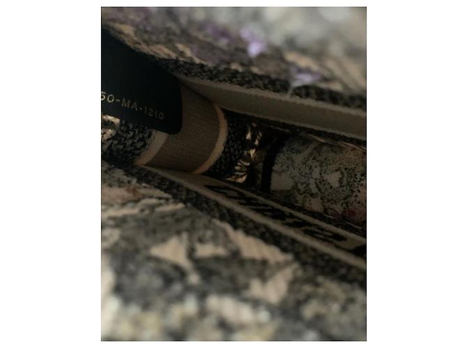 Dior Book Tote con fiori Nero Beige - vista 4
