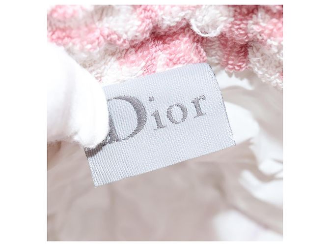 Pochette Christian Dior Pile Rosa Bianco Auth bs21872 - vista 13