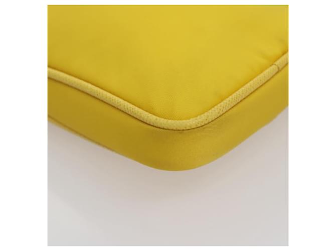 PRADA Borsa a Spalla in Nylon Gialla Auth 111355 Giallo - vista 14