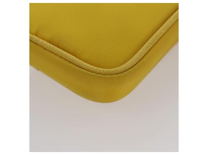 PRADA Borsa a Spalla in Nylon Gialla Auth 111355 Giallo - vista 16