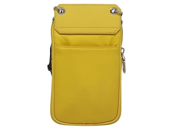 PRADA Borsa a Spalla in Nylon Gialla Auth 111355 Giallo - vista 2
