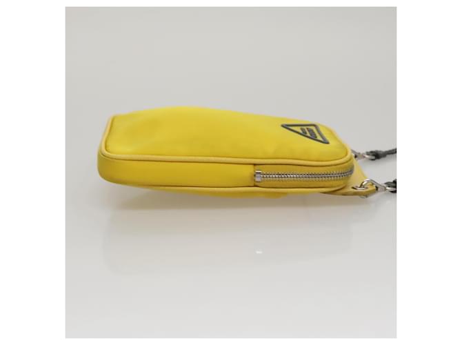 PRADA Borsa a Spalla in Nylon Gialla Auth 111355 Giallo - vista 3