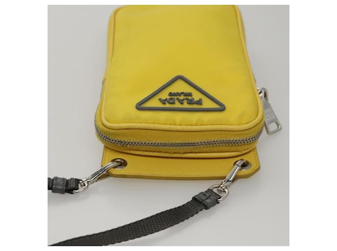 PRADA Borsa a Spalla in Nylon Gialla Auth 111355 Giallo - vista 6