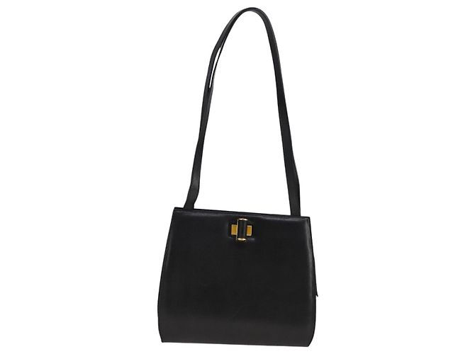 Borsa a spalla Salvatore Ferragamo in pelle nera e oro Auth bs21904 Nero D'oro - vista 2