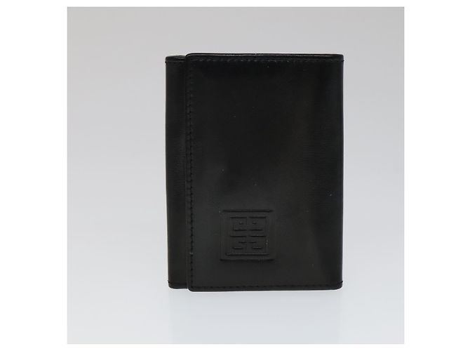 GIVENCHY Key Case Billfold Leather 4Set Navy Black Auth bs21638 Navy blue - view 24