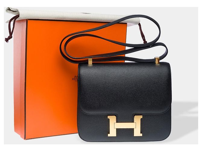 Hermès Sac HERMES Constance en Cuir Noir - 102464 - vue 2