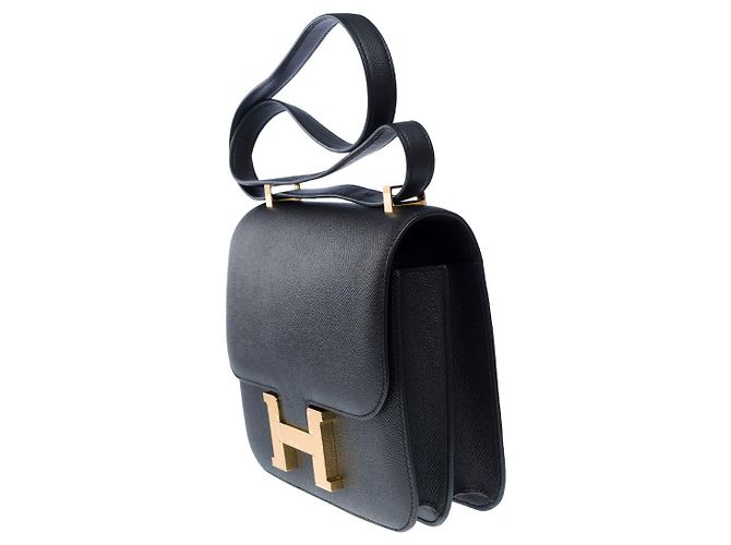 Hermès Sac HERMES Constance en Cuir Noir - 102464 - vue 5