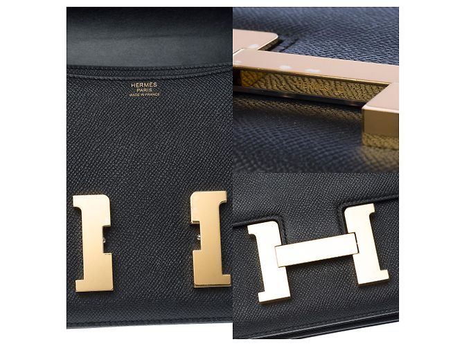 Hermès Sac HERMES Constance en Cuir Noir - 102464 - vue 7
