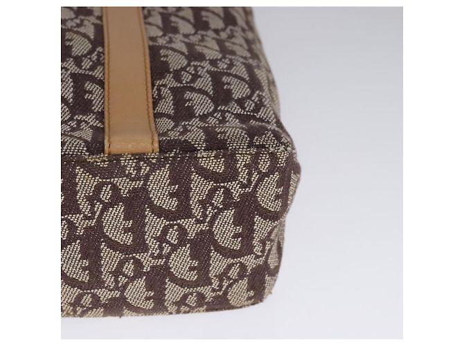 Borsa a mano in tela Trotter Christian Dior marrone oro Auth bs21990 D'oro - vista 11
