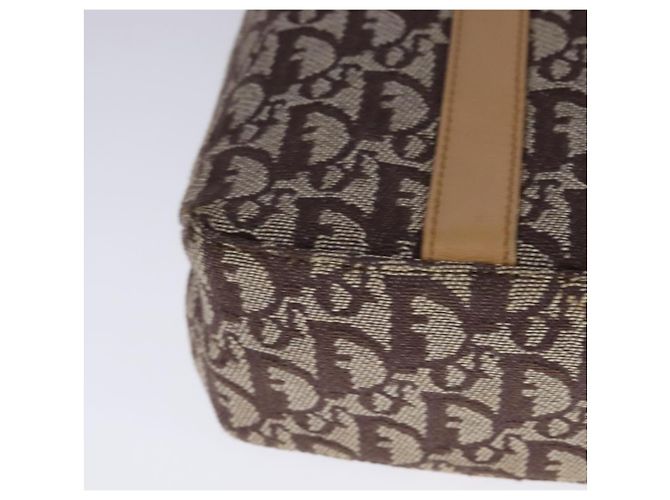 Borsa a mano in tela Trotter Christian Dior marrone oro Auth bs21990 D'oro - vista 12