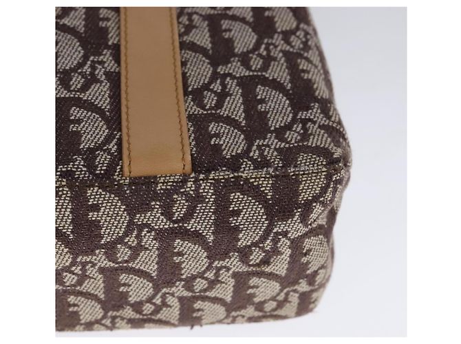 Borsa a mano in tela Trotter Christian Dior marrone oro Auth bs21990 D'oro - vista 13