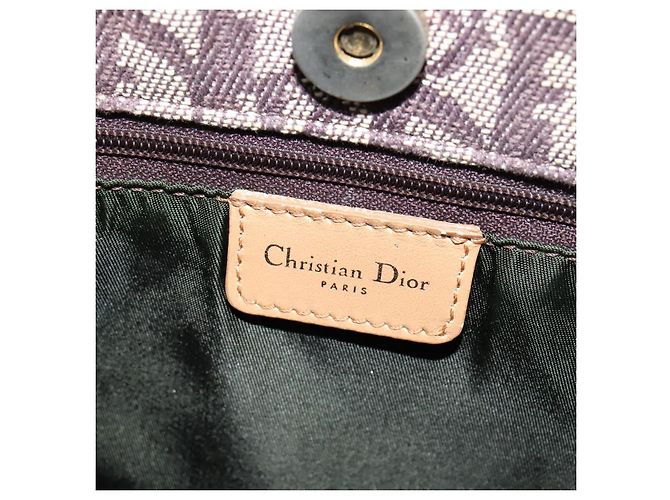 Borsa a mano in tela Trotter Christian Dior marrone oro Auth bs21990 D'oro - vista 15