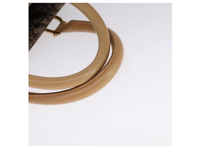 Borsa a mano in tela Trotter Christian Dior marrone oro Auth bs21990 D'oro - vista 7