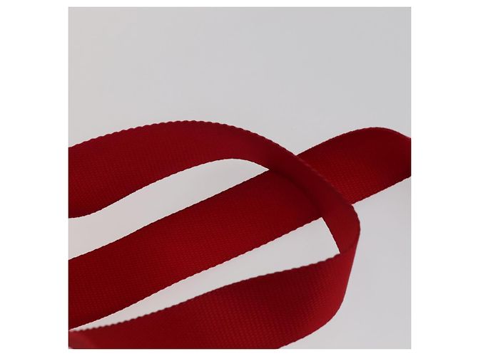 Zaino PRADA in nylon rosso Auth ar13087 - vista 14