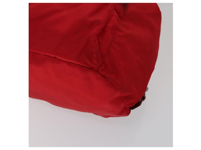 Zaino PRADA in nylon rosso Auth ar13087 - vista 15